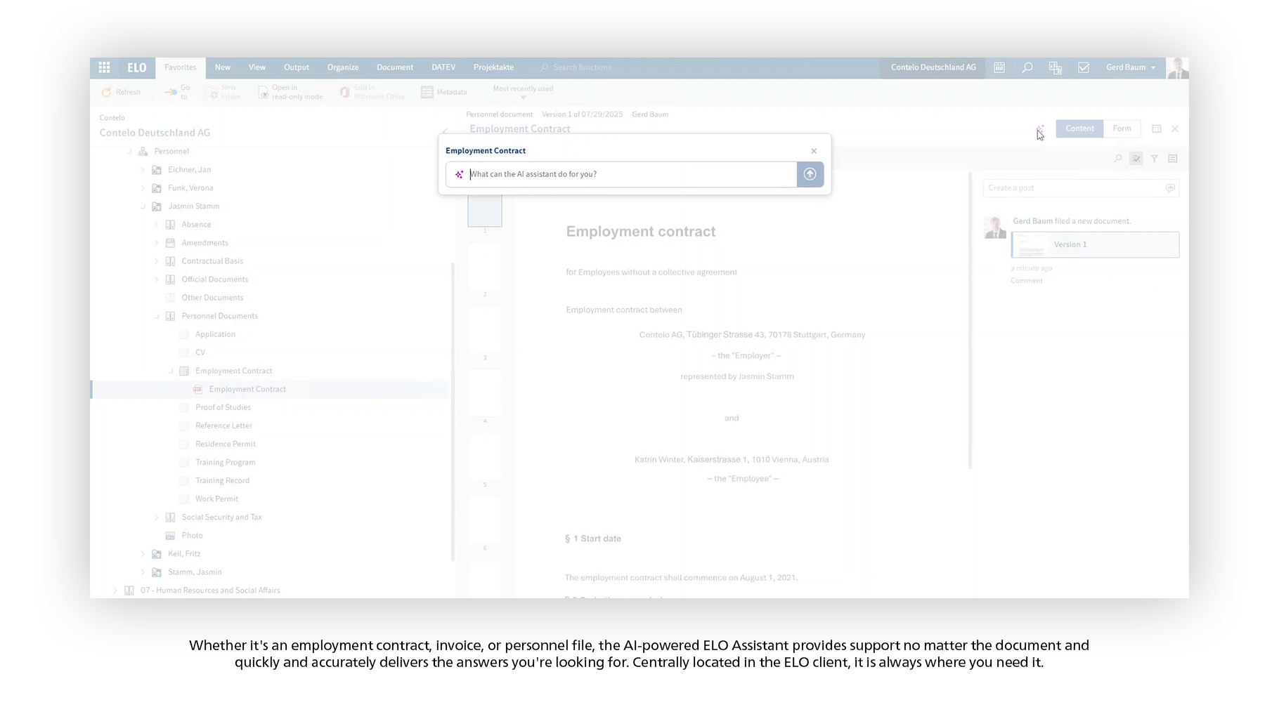 screenshot of ELO ECM Suite